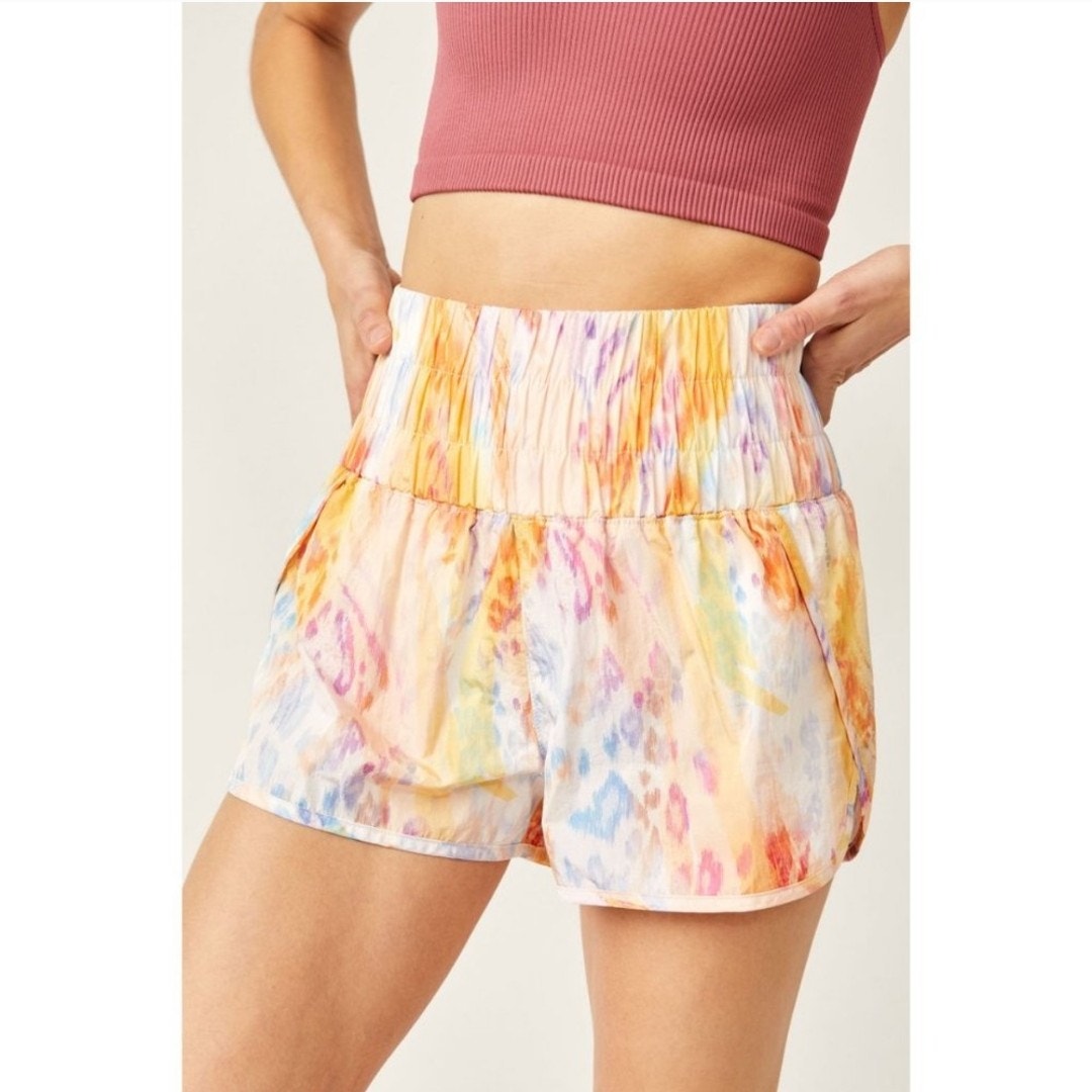 Nwt Free People Movement Way Home Cosmo Combo Athletic Shorts Size Medium